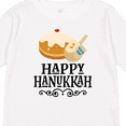 thumbnail image 4 of Inktastic Happy Hanukkah Dreidel Donut Boys or Girls Long Sleeve Toddler T-Shirt, 4 of 5