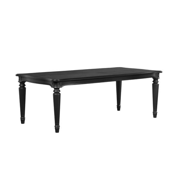 Furniture of America Seabliss Glam 84" Solid Wood Indoor Dining Table, Black