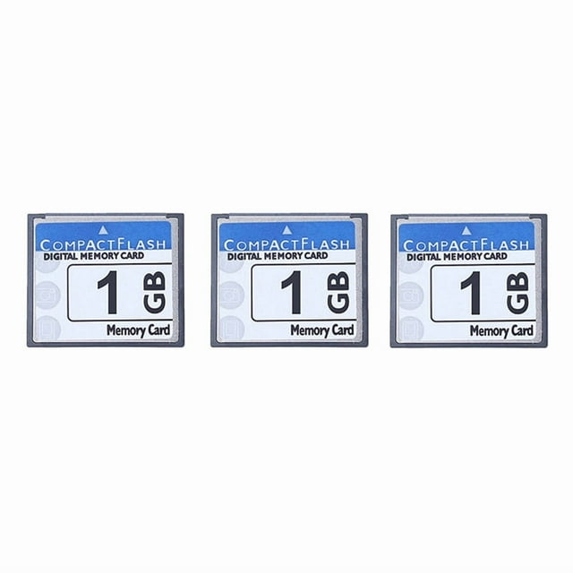 3X Carte Mémoire Compacte 1 Go pour Appareil Photo, Machine Publicitaire, Carte Informatique Industrielle, 3 x Carte Compacte, Blanc&Bleu