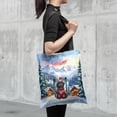thumbnail image 4 of Hello Welcome Winter The Ski Portuguese Water Dog Snowy Day All Over Print 3D Canvas Tote Bag PWD Portie Fishing Dog Lover Reusable Handbag - 13013, 4 of 5