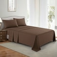 thumbnail image 5 of Elaine Karen Bedding Set with Flat Sheet, Fitted Bed Sheet & Pillowcases, King Mocha, 5 of 9