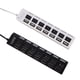 thumbnail image 4 of Concentrador USB Irfora JDL-A7 HUB USB Hub 7 puertos USB 2.0 Indicador de interruptor independiente Hub ultradelgado de alta velocidad del divisor con el cable del USB para el cuaderno de escritorio E Irfora Concentrador USB, 4 of 6
