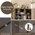 thumbnail image 6 of WYDK 8 Cube Bookcase, Freestanding 3-Tier Open Bookshelf, Modern Storage Display Cabinet, Wood Cube Storage Organizer for Living Room, Kid’s Room, Grey, 6 of 18