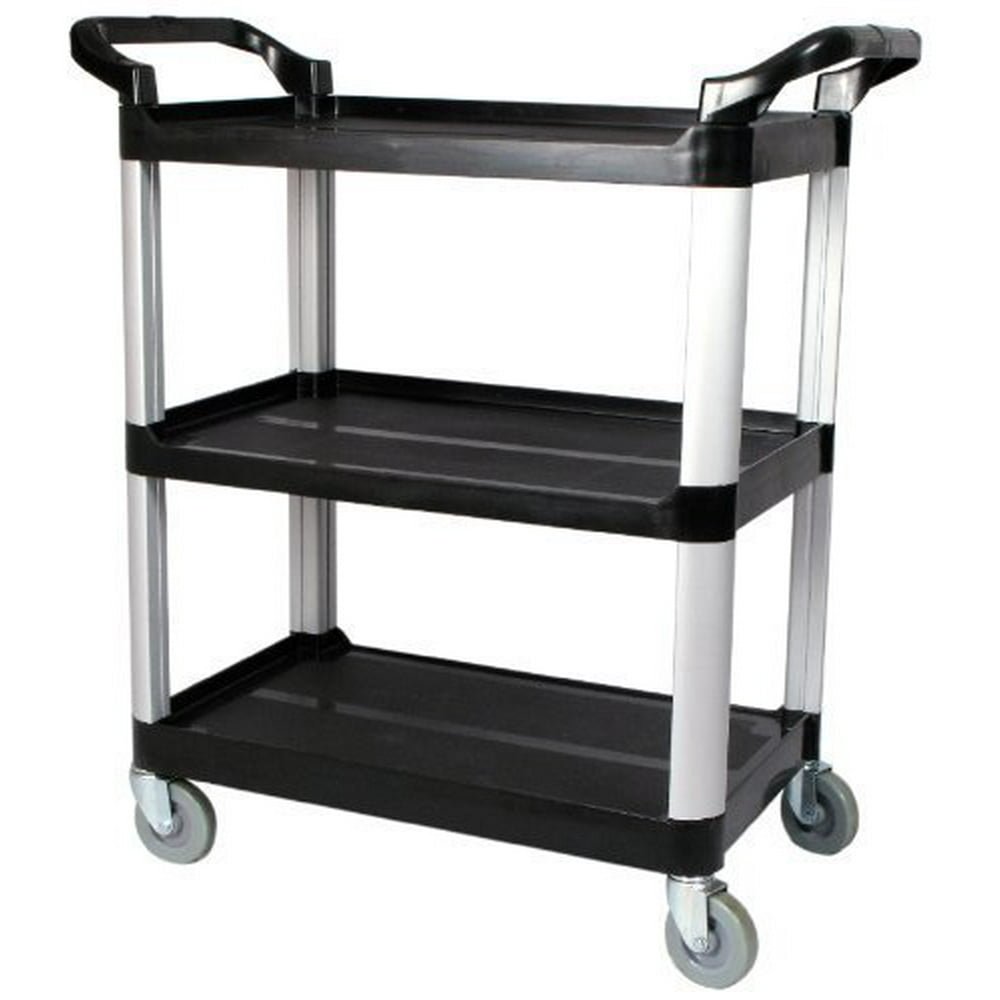 Utility Service Cart 3 Shelf 450 Lbs Capacity W 33" x H 38" x D 17