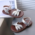 thumbnail image 6 of TOWED22 Girls Sandals Little Girl Summer Dress Shoes Lightweight Open Toe Beach Holiday（Silver,9）, 6 of 9