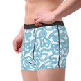 thumbnail image 2 of Pofeuu Blue Snake Print Men’s Boxer Briefs, Moisture-Wicking Underwear, Regular,Trunk-Medium, 2 of 5