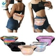 Deago Holographic Fanny Pack Waist Bag Casual Bag Women Shiny Bum Bag