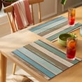 thumbnail image 4 of Placemat Set of 4 Teal Blue Wood Grain Placemats for Dining Table Rustic Wooden Washable Table Mats for Kitchen and Party Decor Indoor & Outdoor Use, 4 of 8
