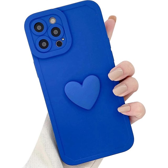 Compatible with iPhone 13 Pro Max Case, Cute 3D Love Heart with Anti-Fall Lens Cameras Cover Protection for iPhone 13 Pro Max 6.7-inch Soft TPU Shockp