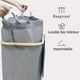 thumbnail image 5 of Cesto de lavandería con tapa, cesto de lavandería grande de 100 l con asas de bambú para ropa, cesto de lavandería, cesto de lavandería plegable grande XXL plegable con bolsa interior (44 x, 5 of 5