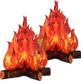 thumbnail image 1 of 3D Decorative Cardboard Campfire Centerpiece Artificial Fire Fake Flame Paper Party Decorative Flame Torch (Red Orange), 1 of 7