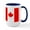 White/Navy Inside, variant on CafePress - Canadian Flag Large Mug - 15 oz Ceramic Large White Novelty Mug