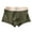 Army Green, variant on zeranth Men Underwear Patchwork Color Elastic Wide Waistband Mid-rise Panties 3D U-convex Mesh Inner Breathable Shorts Briefs