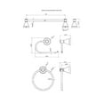 thumbnail image 6 of ARISTA Castilla Collection 3-Piece Bathroom Hardware Set in Oil-Rubbed Bronze, 6 of 6