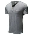 thumbnail image 4 of Mens Henley Shirts Long/Short Sleeve T Shirt Fashion Casual Basic Plain Cotton Tee Shirts, 4 of 5