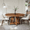 Brown, variant on MAYEERTY 47 Inch Farmhouse Round Dining Table, Wooden Kitchen Dinner Table for 4 People with Sturdy Metal Frame