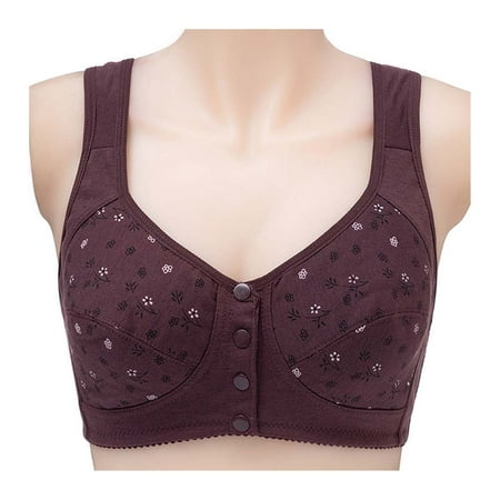 

Akklian Summer Savings Clearance Women s Comfort Wirefree Bra Sexy Non Steel Ring Front Buckle Vest Style Underwear