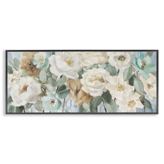Stupell Industries Shabby Chic Promise of Giverny Black Framed Giclee Art, 24 x 10, by Lanie Loreth