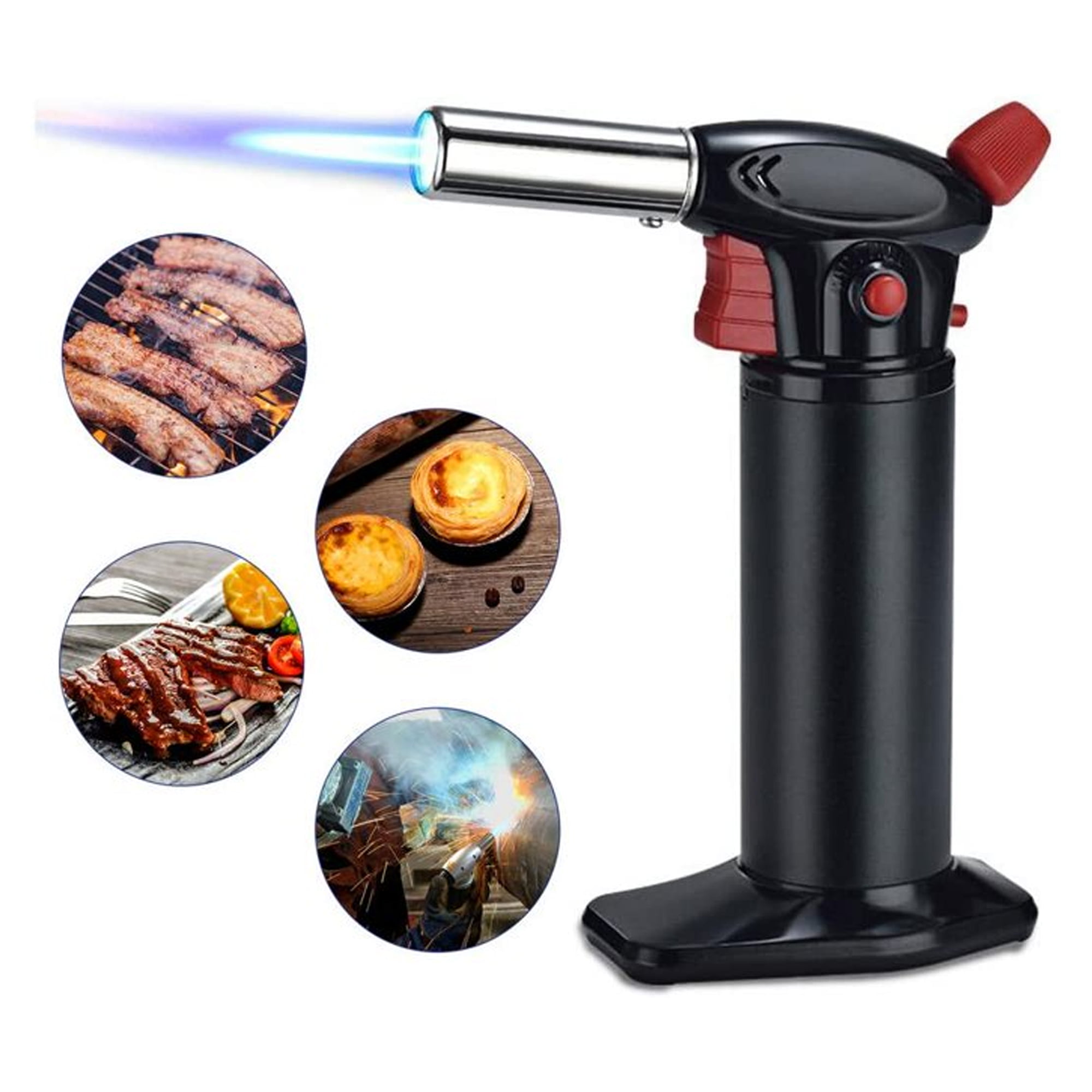 4 Refills Flamethrower Camping BBQ Flame Micro Gas Blow Torch Refillable 