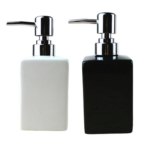 Cheers.US 320ml Pump Soap Dispenser Bottle Ceramic Kitchen Bathroom Home