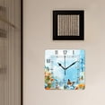 thumbnail image 3 of 16 Inch Wall Clock Battery Operated Square Clock Decorative for Office, Kitchen, Outdoor, Living Room，Butterfly Daisy Creative, 3 of 4