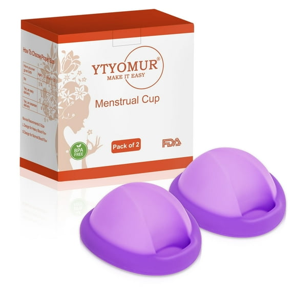 Reusable Menstrual Disc - Soft Period Disc for Beginner or Menstrual Light Flow, Leak Proof Menstrual Cup Alternative - Pack of 2 (Small Size)