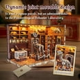 thumbnail image 3 of Book Nook Kit, DIY Miniature Dollhouse Booknook Kit for Adults and Teens, 3D Wooden Puzzle Bookshelf Crafts Kits with LED Light for Family and Friends, 3 of 6