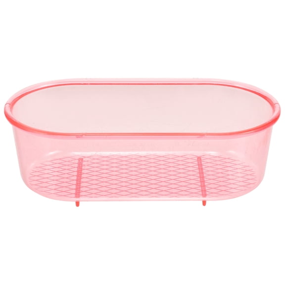 Baluue Safe Pink Parrot Bathing Basin Durable Plastic for Small Birds