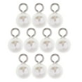 thumbnail image 2 of 10pcs Pearl Beads Charms Pendant for Earrings Jewelry Making Findings 8mm, 2 of 8