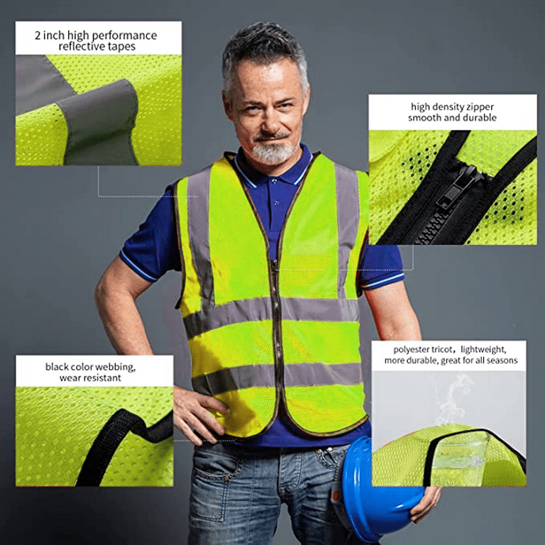 AWLYLNLL High Visibility Safety Vest for Men Women, Construction