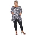 thumbnail image 4 of White Mark Women's Plus Size Printed Geometric Circle Tunic Top, 4 of 5