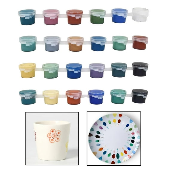 48ml Ceramic Overglaze Pigment Low Temperature, Kiln-Fired , Grinding- Art DIY Pastel for Pottery Lover Glass Electric Kiln Decorating