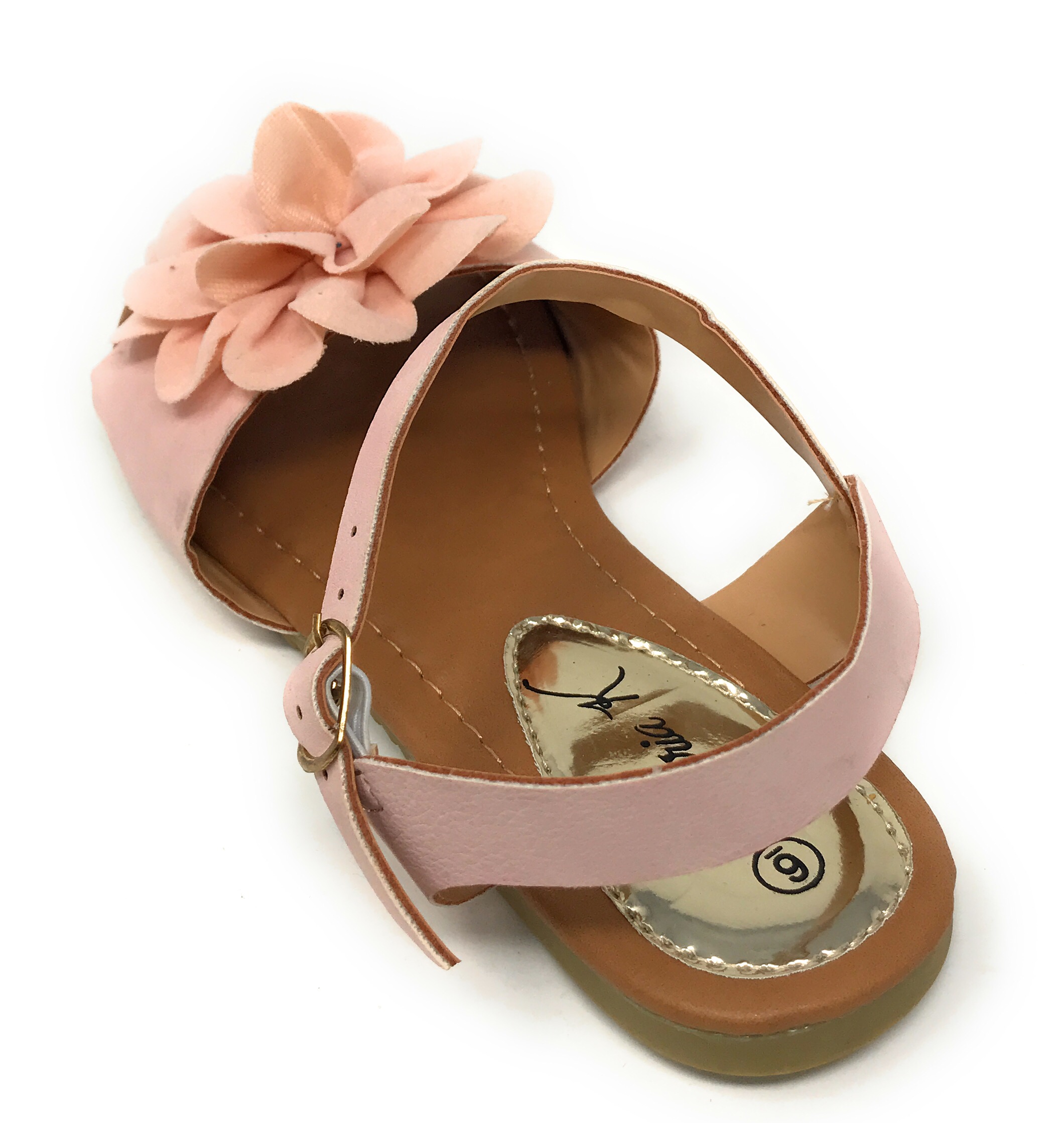 Victoria K Women's Solid Flower Sandals