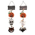 thumbnail image 2 of 2 piezas de letrero colgante de calabaza de Halloween, decoraciones de Halloween, letrero de bienvenida para puerta de entrada de Halloween, decoración de pared de Halloween, 2 of 5