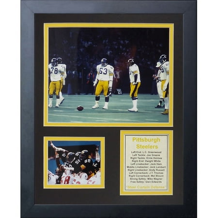 Legends Never Die Pittsburgh Steelers Steel Curtain Framed Memorabili