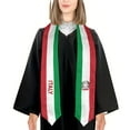 thumbnail image 3 of More design Graduation shawl Italy Flag & United States Flag Stole Sash Honor Study Aboard International Students, 3 of 7
