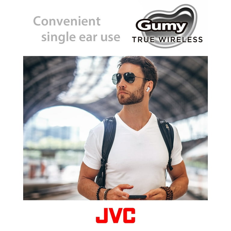 JVC Gumy Truly Wireless Earbuds Headphones, Bluetooth 5.0, Water  Resistance(IPX4), Long Battery Life (up to 15 Hours) - HAA7TP (Pink)