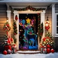 thumbnail image 4 of Festive Christmas Door Cover Decoration - Durable Door Hanging Tapestry, Vibrant Holiday Prints for Home Entrance, Party Decor & Christmas Celebrations, Easy To Hang Door, 70.8*35.4in, I, 4 of 9