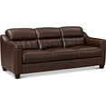 thumbnail image 4 of Hydeline Uptown Top Grain Leather Sofa, 3-Seater, Chestnut Brown with Tapered Legs. Feather down, Memory Foam and Springs Seating, 4 of 7