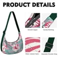 thumbnail image 4 of Small Crossbody Purse featuring Botanical Garden Print Adjustable Strap Lightweight Nylon Vintage Aesthetic Suitable for Daily Use, 4 of 5