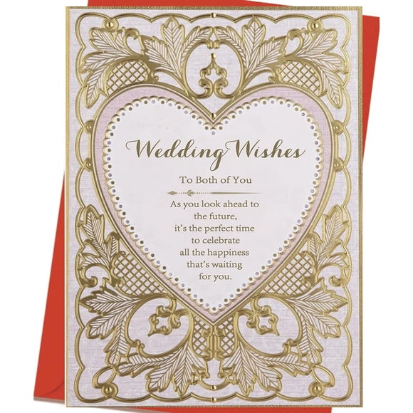 Tarjeta de felicitación de boda y regalos para la novia y el novio