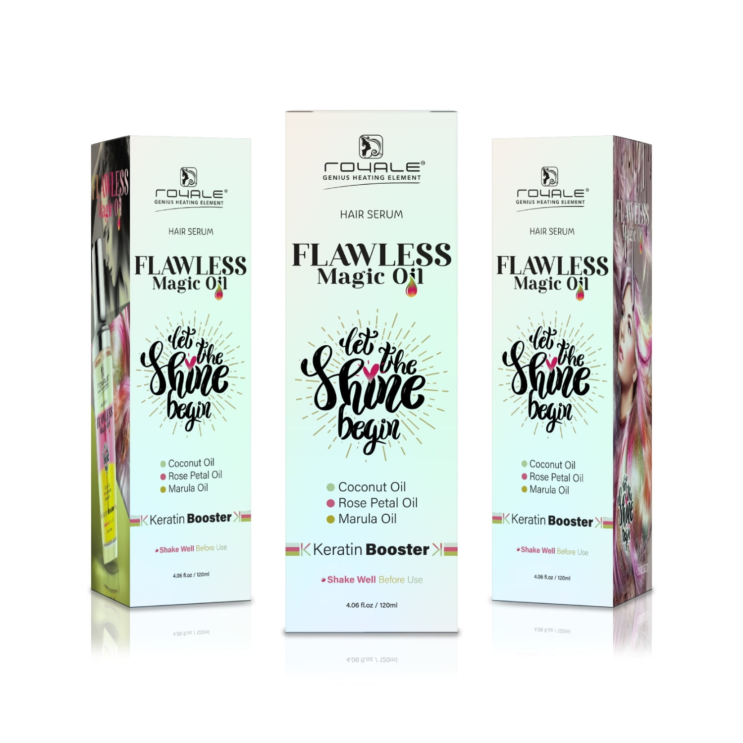 Flawless Magic Oil Hair Serum | Coconut Oil, Rose Petal Oil,  Marula Oil with Keratin Booster