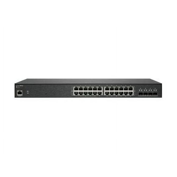 SonicWall Switch SWS14-24 - Commutateur - Géré - 24 x 10/100/1000 + 4 x 10 Gigabit SFP+ - Montable en Rack - avec 3 Ans de Support 24x7