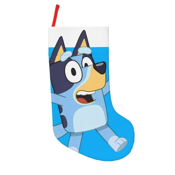 Defioc Bluey for Christmas Stockings 18" Personalized Holiday Stocking for Family, Farmhouse Decor, Xmas Tree Decoration, 1 Pack