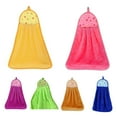 Hangable Kitchen Towel, Ultra Absorbent Soft Bath Hand Towel with Hanging Loop, Kids Cute Towel