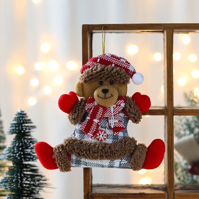 Adornos navideños Lylong, colgante para árbol de Navidad, muñeco creativo de Papá Noel, adornos colgantes para los pies.