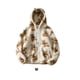 thumbnail image 5 of Sonducket El poliéster calienta y espesa la chaqueta polar del peluche de las mujeres permanece acogedora en una chaqueta elegante y de moda Abrigos y chamarras blanco m, 5 of 6