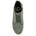 thumbnail image 5 of Journee Womens Clara Round Toe Inside Zip Wedge Sneakers, Widths Available, 5 of 10