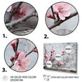 thumbnail image 3 of Designart "Pink Cherry Blossom Winter's Farewell I" Landscapes Framed Wall Art Decor - Modern Farmhouse Pink Tree Cherry Blossom Entryway Framed Wall Art, 3 of 6