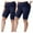 Dark Blue, variant on dazeni 2 Pack Plus Size Biker Shorts for Women(1X-5X)-High Waisted Non-See Through Workout Super Soft Yoga Shorts Casual Basic Elastic Waisted Shorts